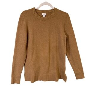 J.Crew Sweater Camel Medium Crewneck Classic Fall Winter Neutral Basic